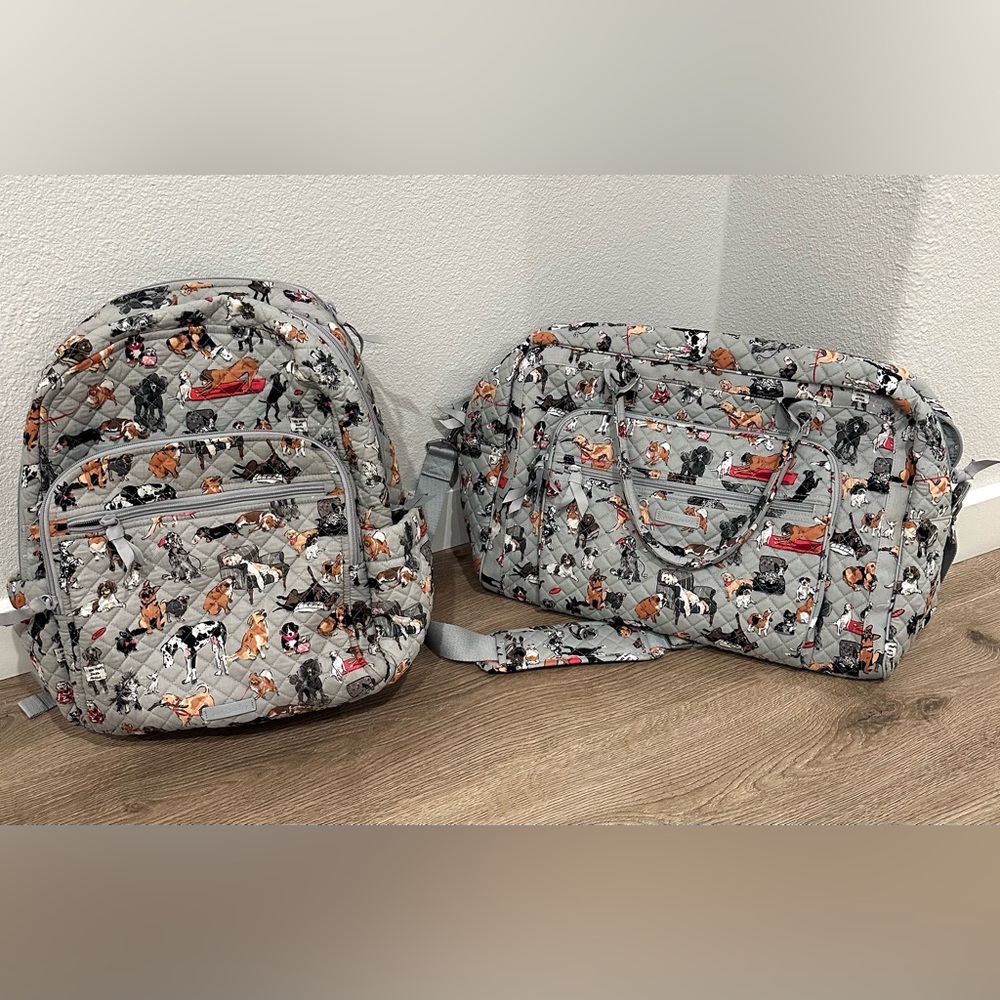 Vera Bradley set of backpack and duffle bag